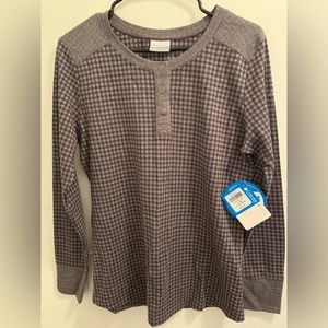 Brand New womens Columbia wonder ridge ls shirt size large purple pattern